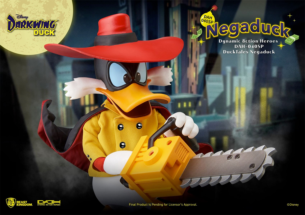 Negaduck Dynamic Action Heroes (DAH) - Action Figure da Série Darkwing Duck (Beast Kingdom)