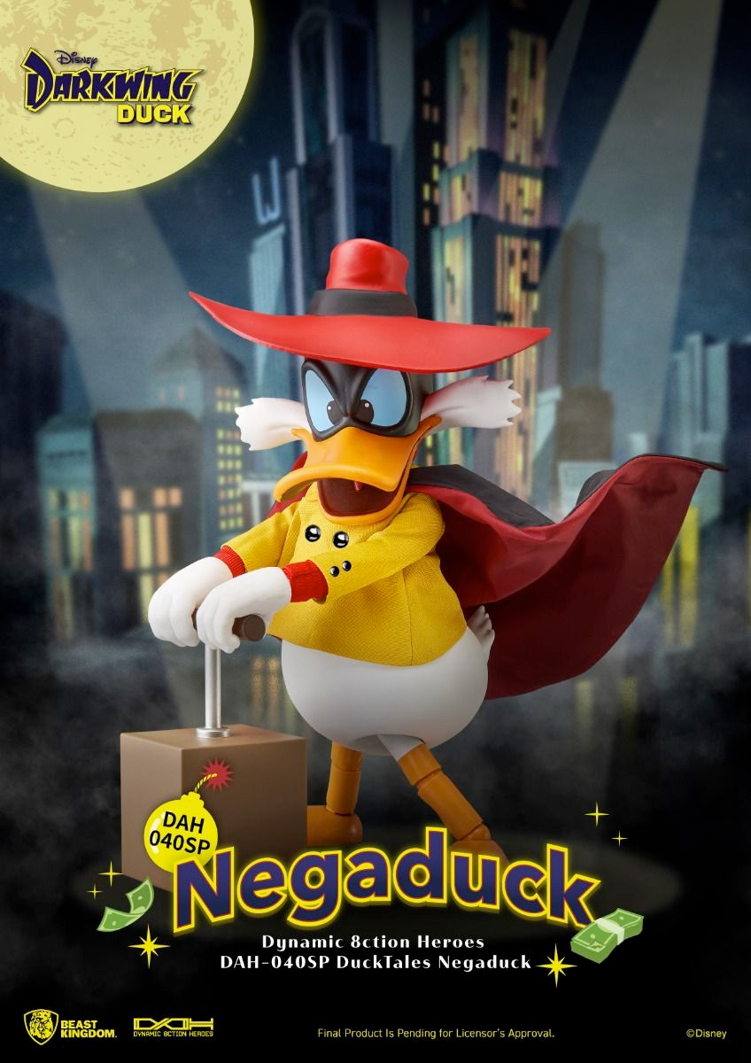 Negaduck Dynamic Action Heroes (DAH) - Action Figure da Série Darkwing Duck (Beast Kingdom)