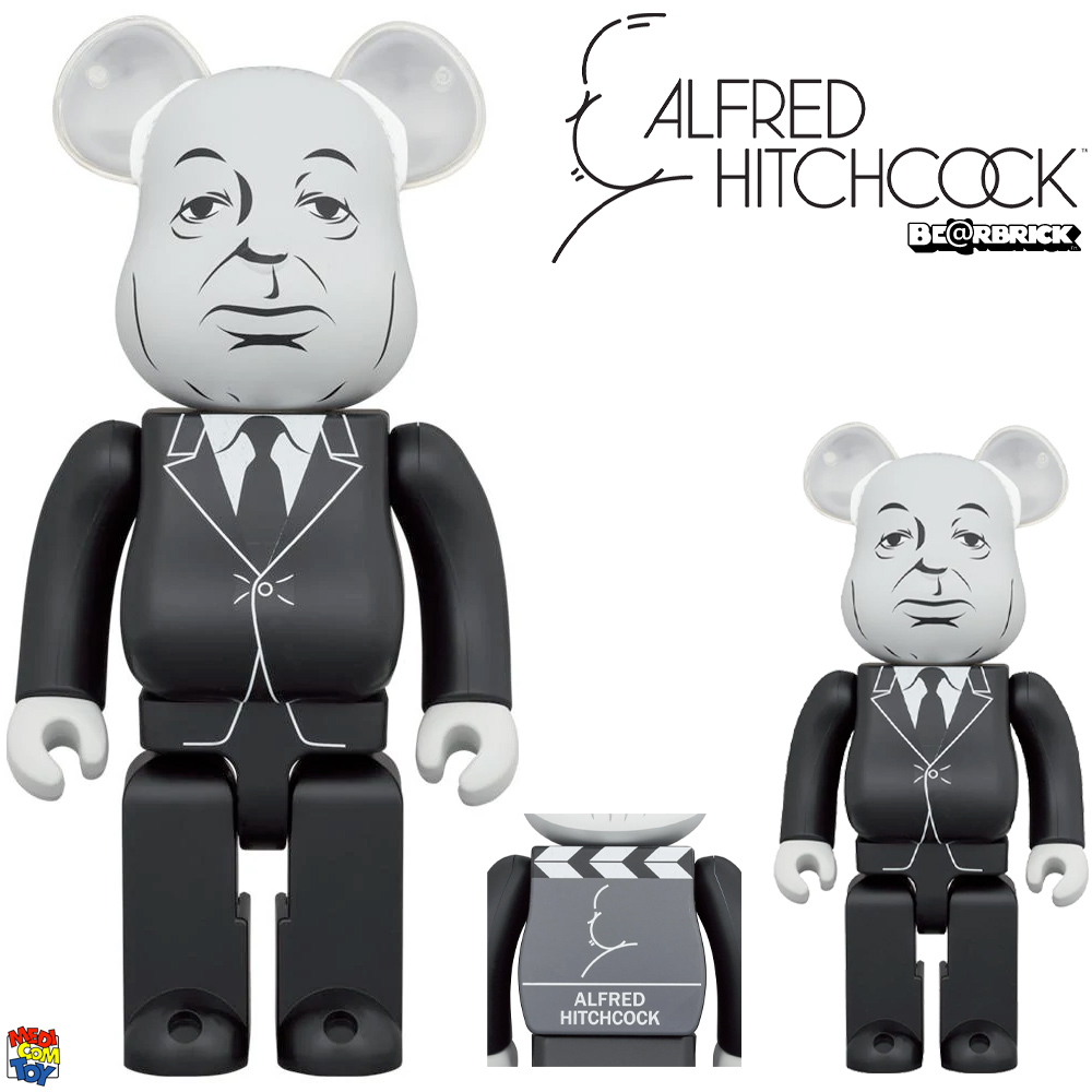 Bonecos Sir Alfred Hitchcock Be@rbricks (1000% & 400%)