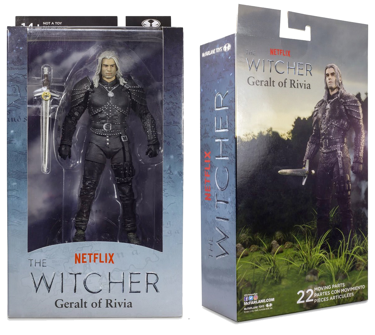 Action Figures The Witcher 2 Temporada: Geralt, Ciri e Roach (Netflix)