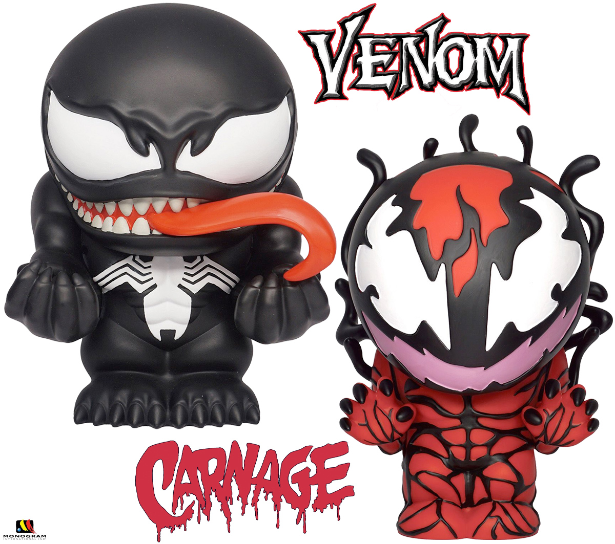 Cofres Venom e Carnage PVC Figural Banks