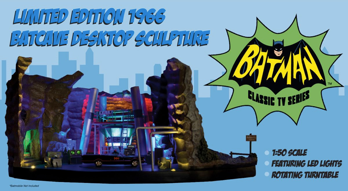 Maquete Batcaverna da Série Batman 1966 em Escala 1:50 com 16 LEDs