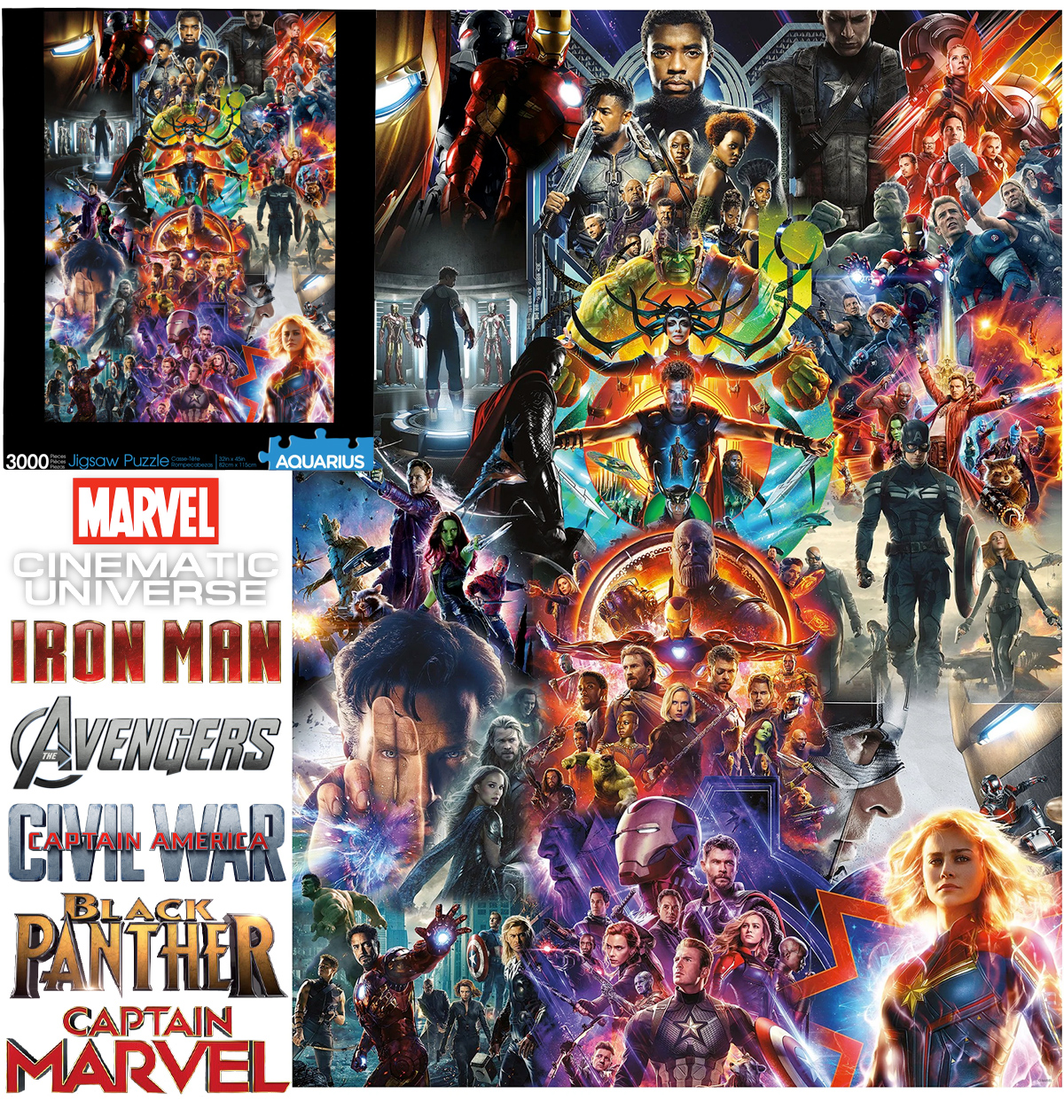 Quebra-Cabeça MCU Universo Cinemático Marvel com 3.000 Peças