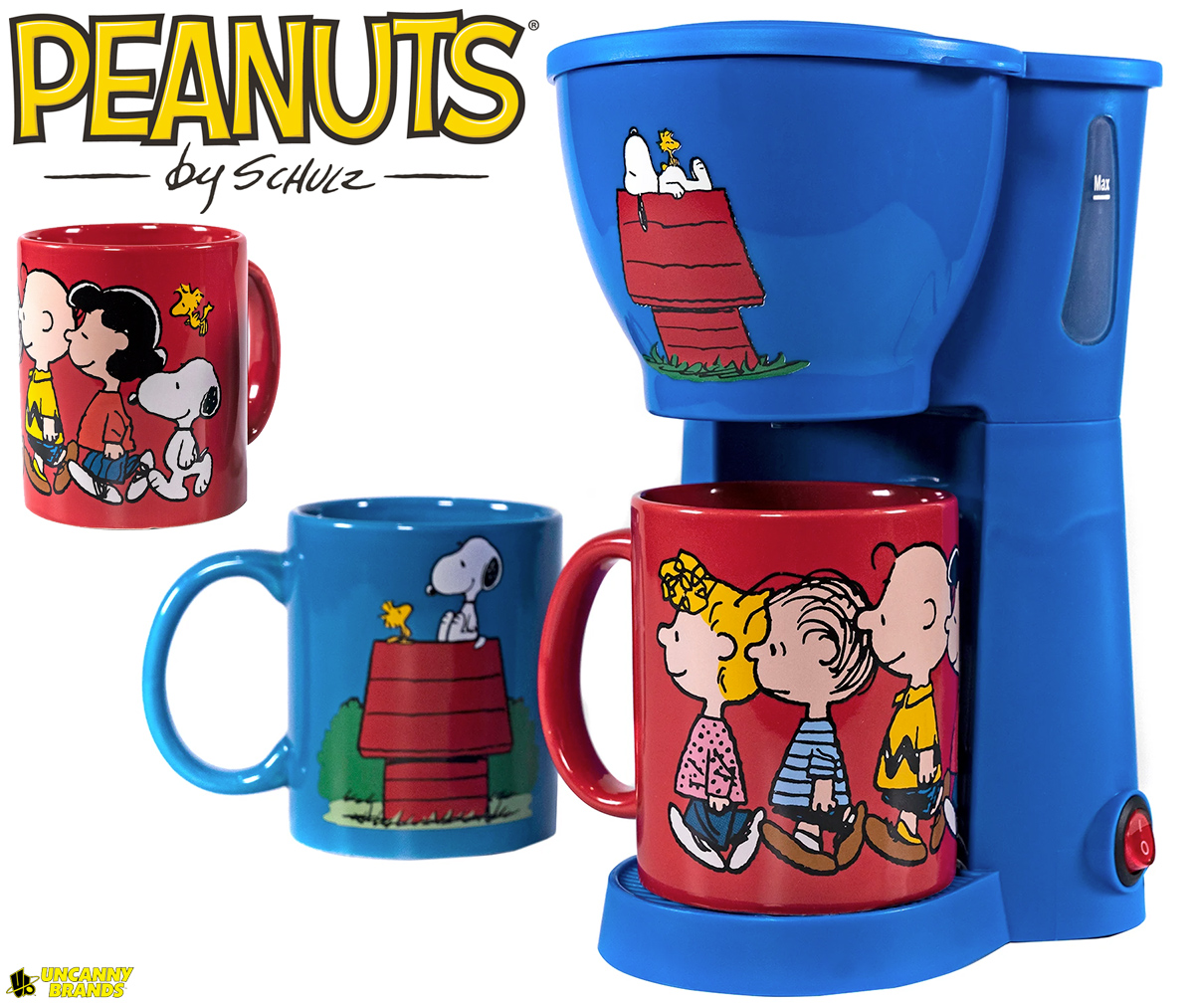 Cafeteira Peanuts com Snoopy, Charlie Brown e a Turma Toda