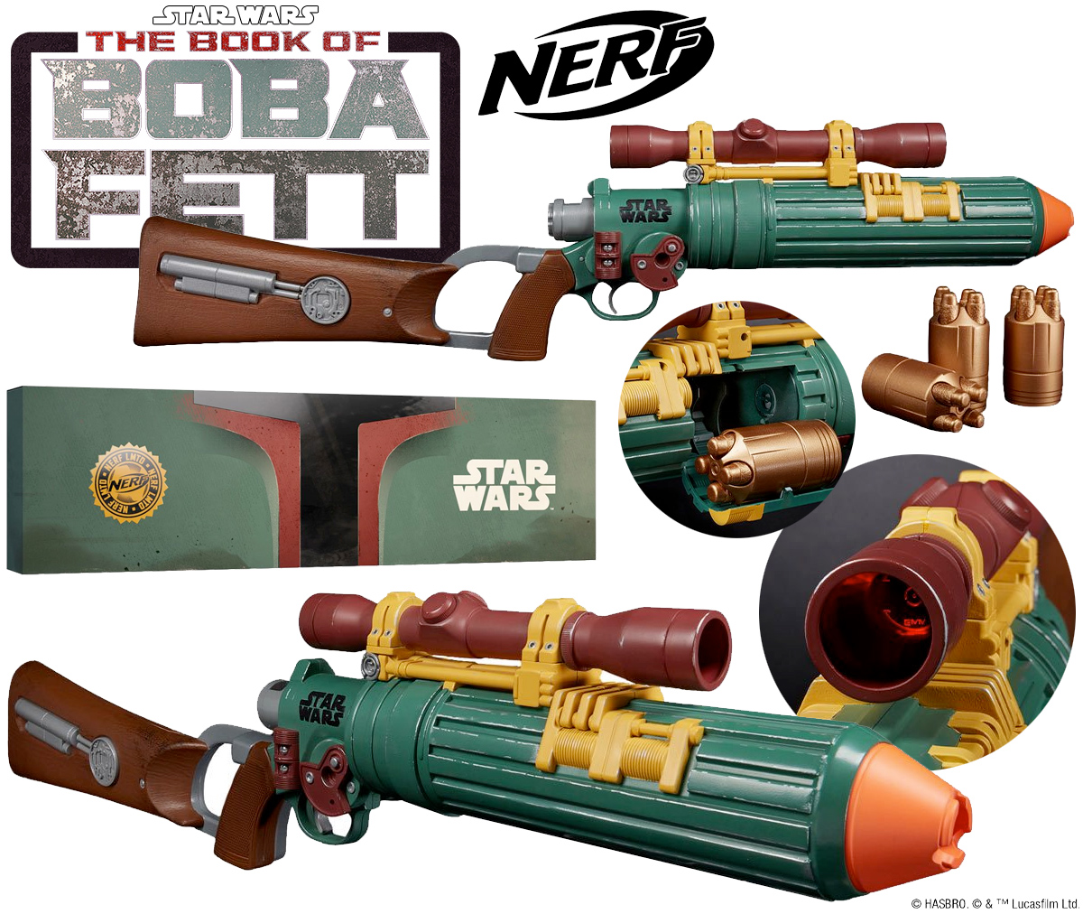 Blaster NERF EE-3 da Série The Book of Boba Fett (Star Wars)