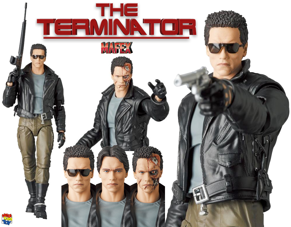 Terminator T-800 MAFEX - Action Figure Medicom 1:12 de O Exterminador do Futuro