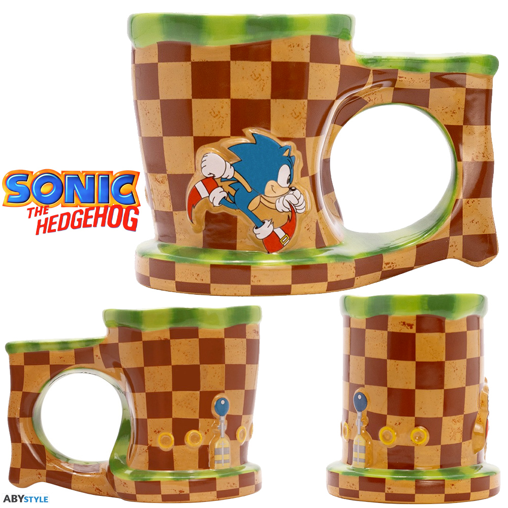 Caneca 3D Sonic Run x2 (Sega)