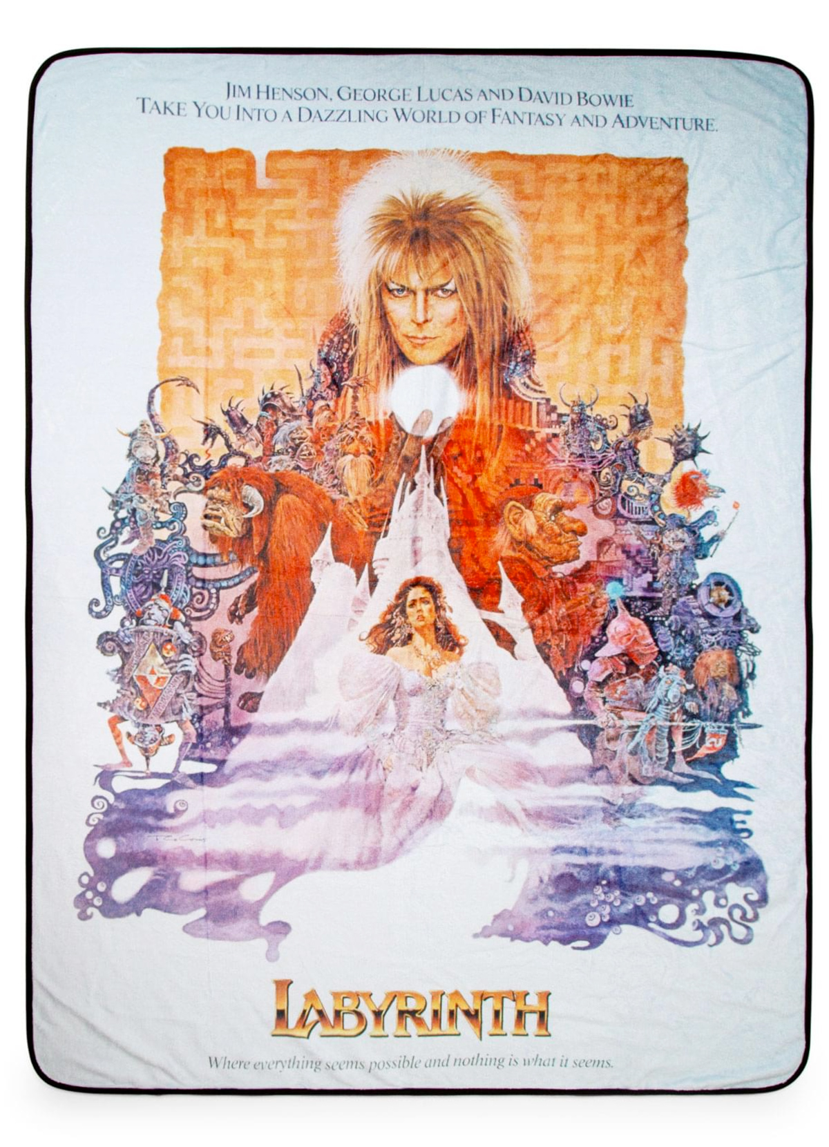 Cobertor de Lance Labirinto - A Magia do Tempo com David Bowie