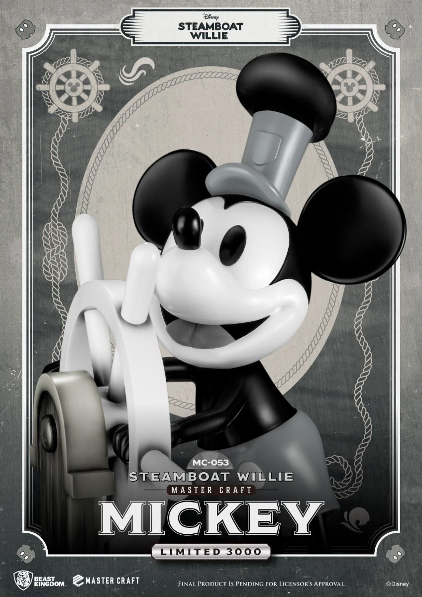 Mickey Mouse Steamboat Willie Master Craft – Estátua de Luxo Beast Kingdom