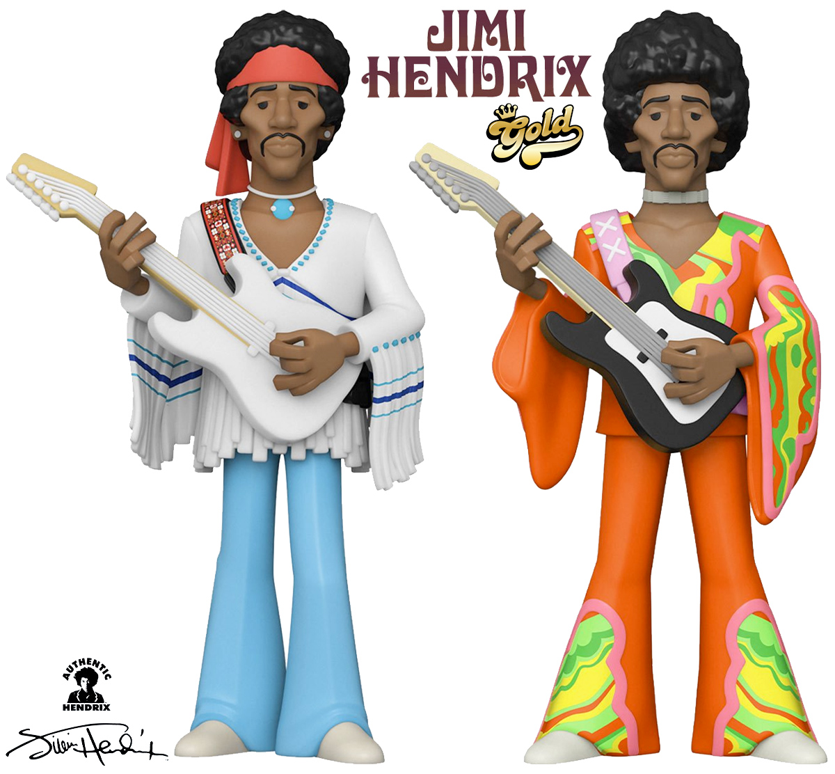 Bonecos Jimi Hendrix Funko Vinyl Gold