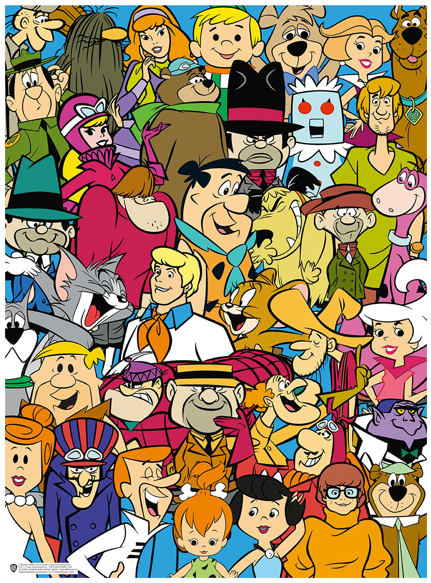 Quebra-Cabeça Hanna Barbera Cast com o Elenco dos Desenhos Animados Clássicos