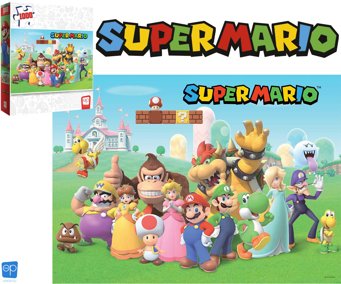 Quebra-Cabeça Super Mario Reino Cogumelo com 1.000 Peças (Mushroom Kingdom)