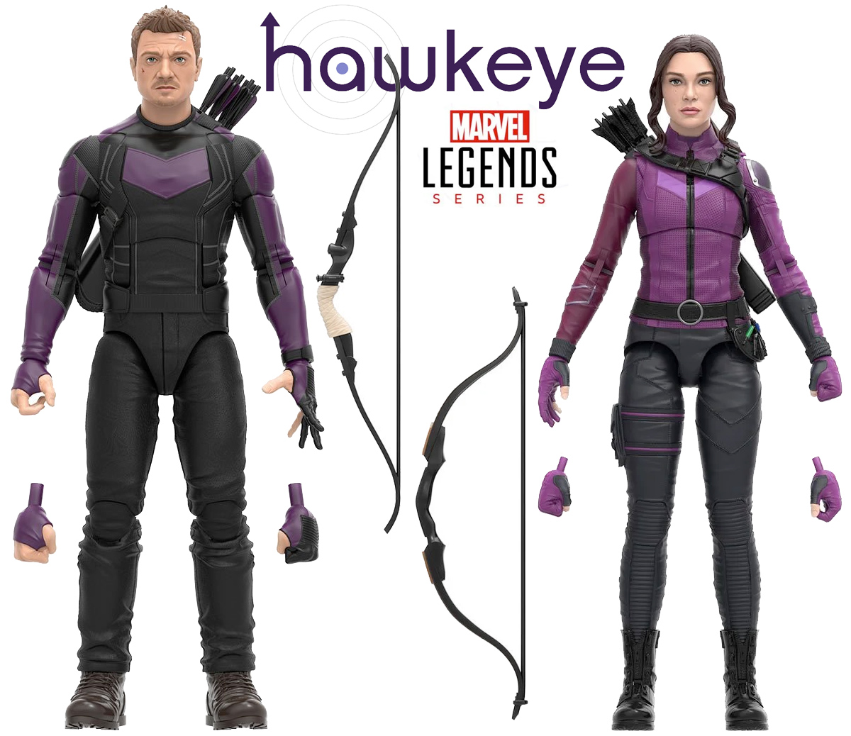 Action Figures da Série Hawkeye: Clint Barton e Kate Bishop (Disney+)