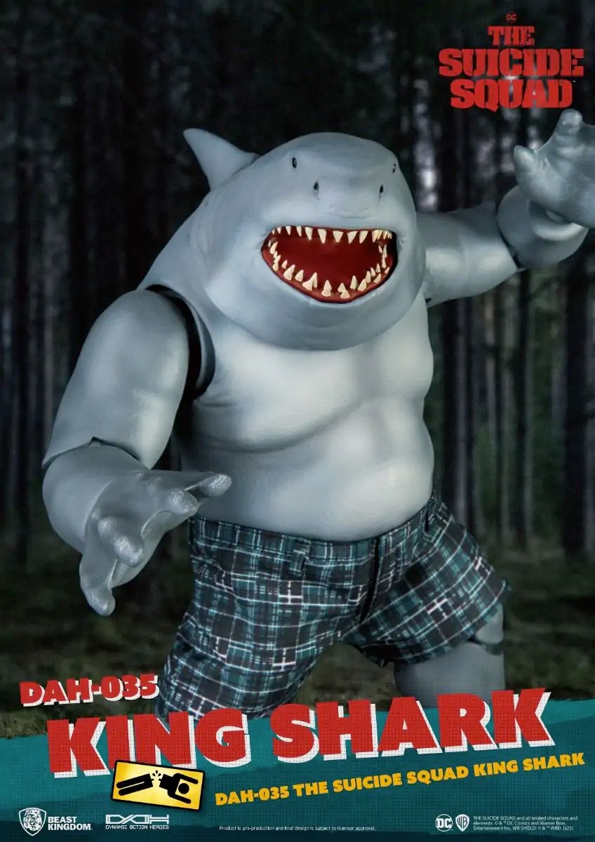 King Shark Nanaue Dynamic Action Heroes (DAH) - Action Figure O Esquadrão Suicida de James Gunn (Beast Kingdom)