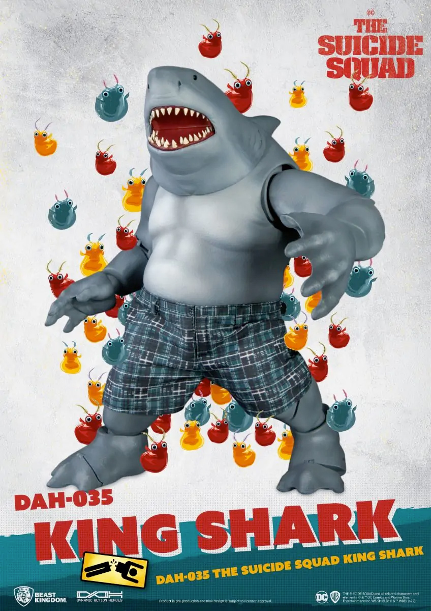 King Shark Nanaue Dynamic Action Heroes (DAH) - Action Figure O Esquadrão Suicida de James Gunn (Beast Kingdom)
