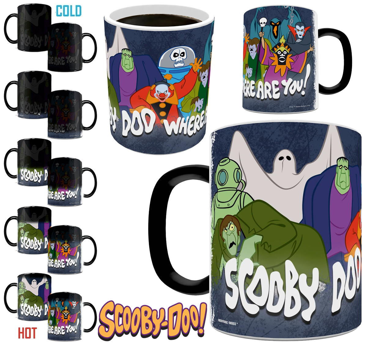Monstros do Scooby-Doo Caneca de Calor Reativa Morphing Mug