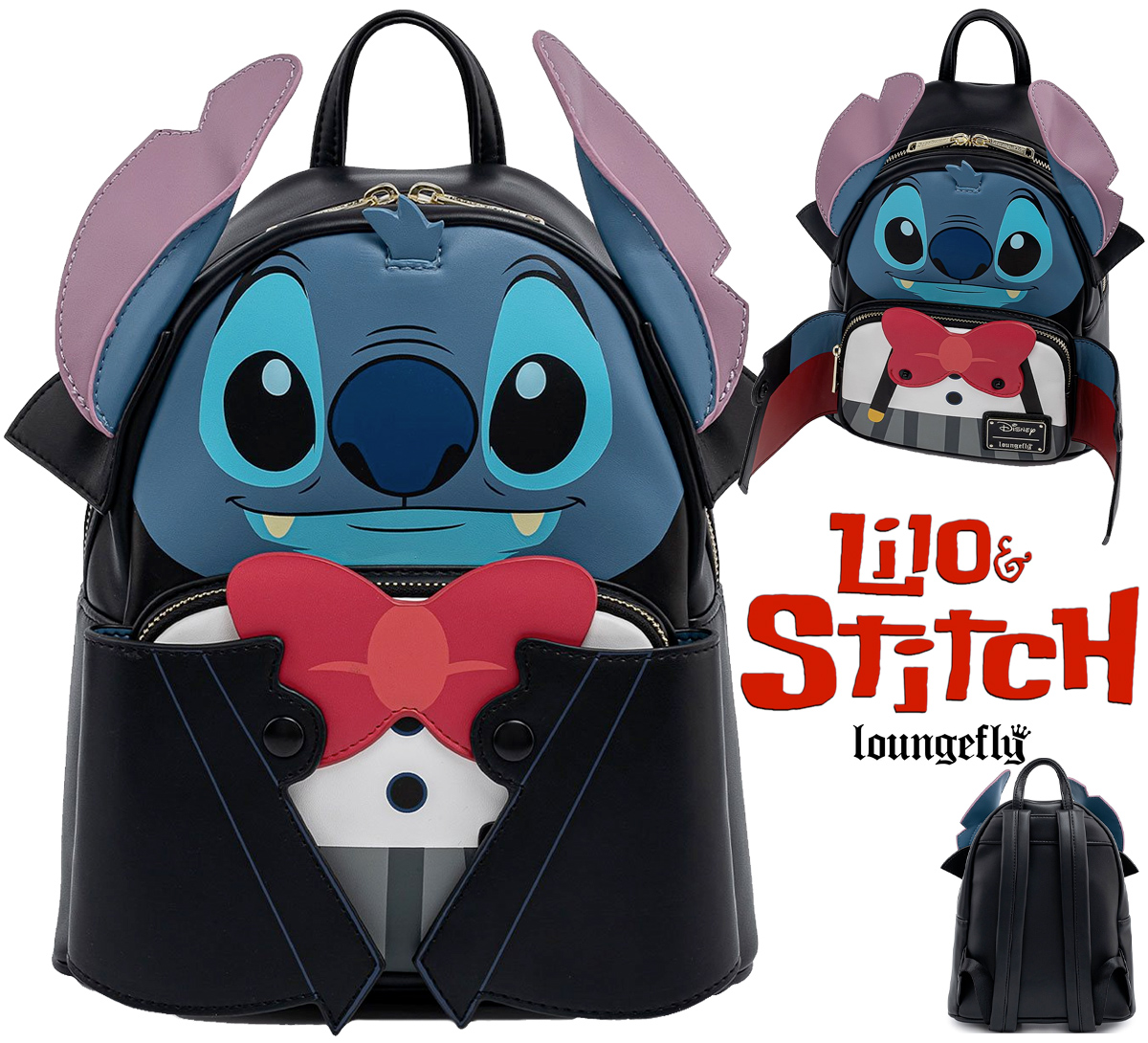 Mini-Mochila Stitch Vampiro Cosplay (Disney)