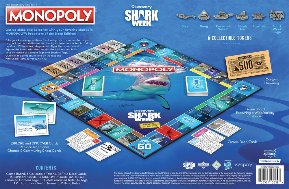 Jogo Monopoly Shark Week do Discovery Channel