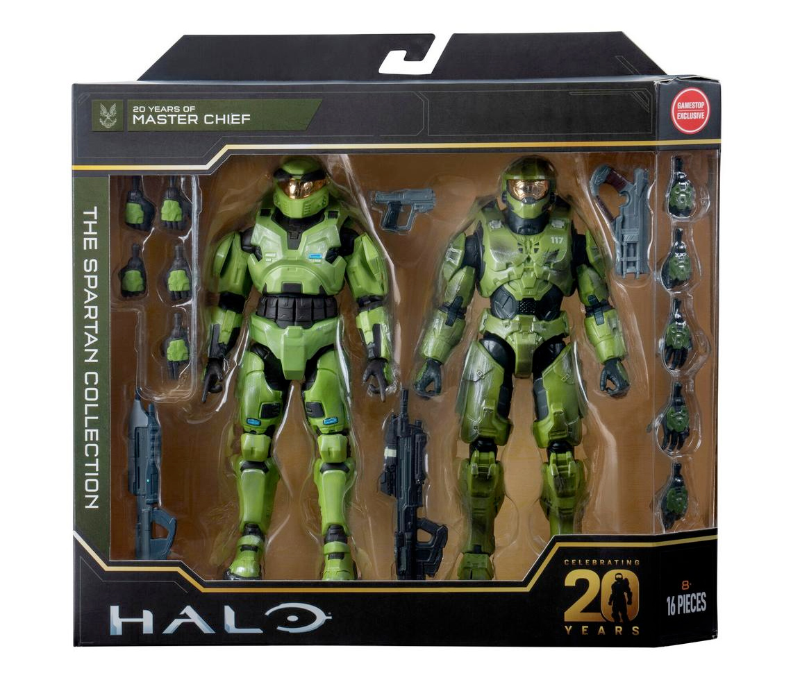 Action Figures Master Chief Halo 20 Anos: Combat Evolved e Halo Infinite
