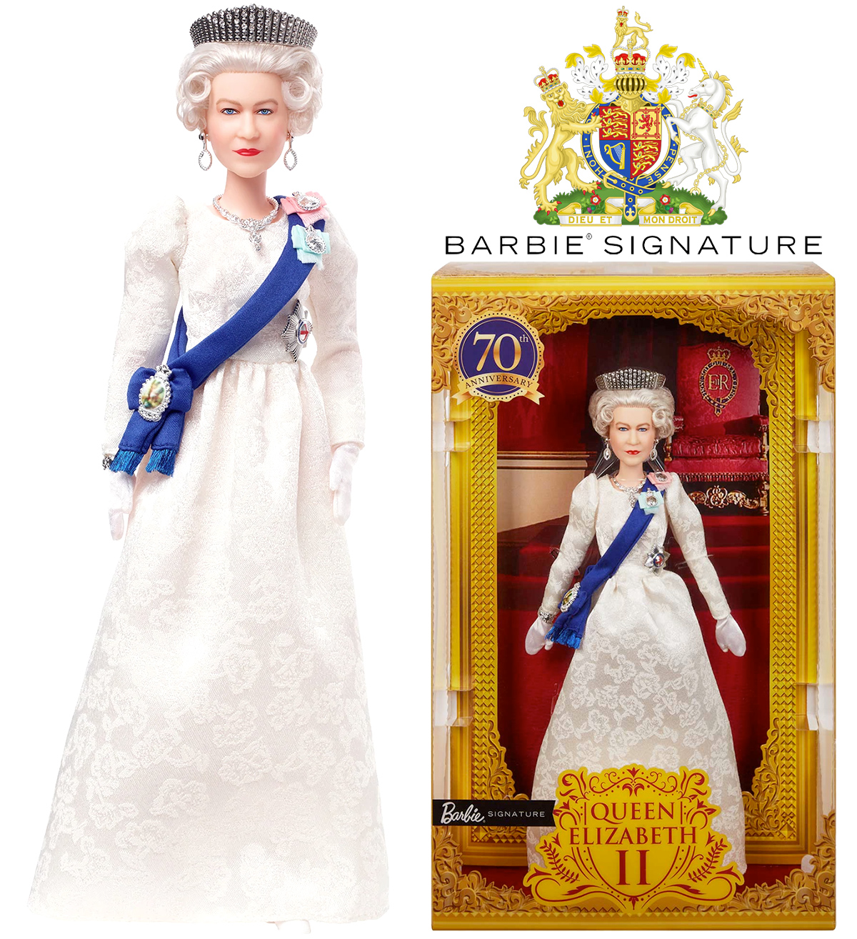 Sua Majestade Rainha Elizabeth II - Boneca Barbie Jubileu de Platina