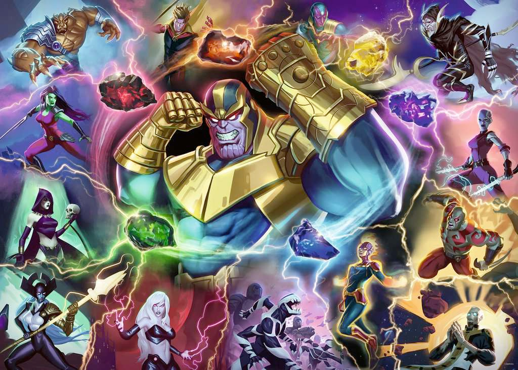 Quebra-Cabeças Marvel Villainous Thanos e Ultron com 1.000 Peças Cada