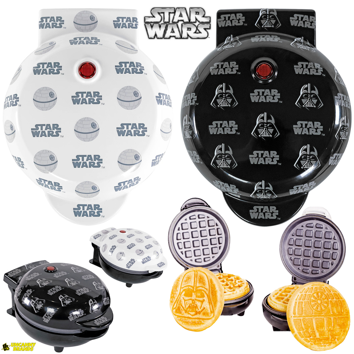 Mini Waffles Star Wars: Darth Vader e Estrela da Morte