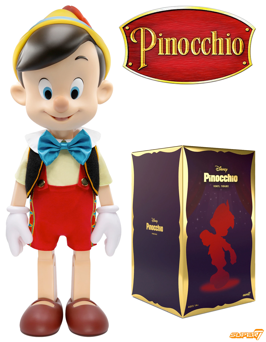 Boneco Gigante Pinocchio Disney Supersize com 40 cm de Altura