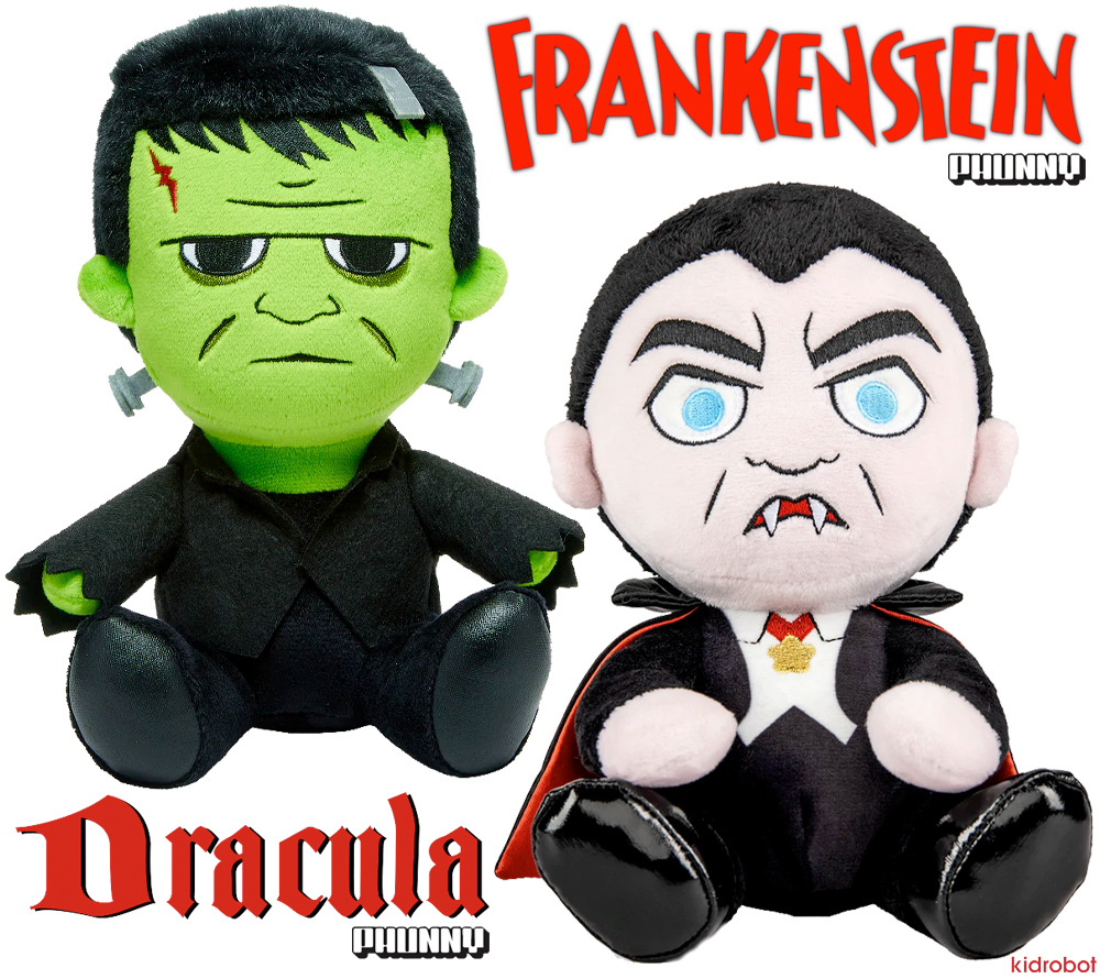 Frankenstein e Drácula Phunny Bonecos de Pelúcia Monstros do Universal Studios