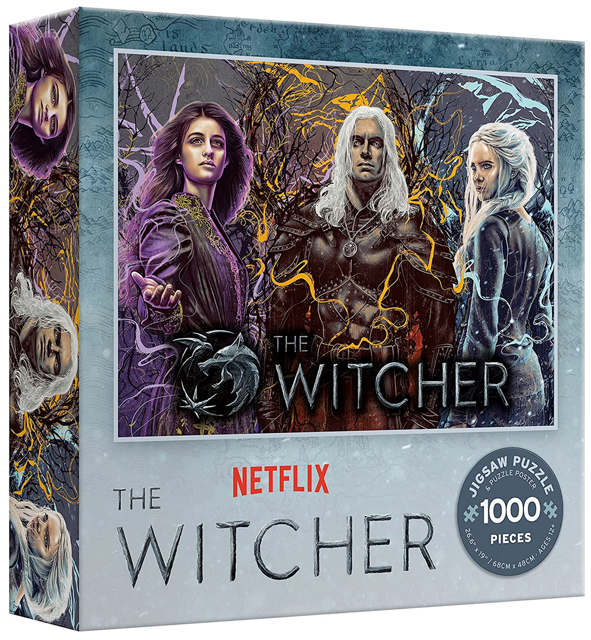 Quebra-Cabeças The Witcher Netflix e A Lenda do Lobo com 1.000 Peças Cada