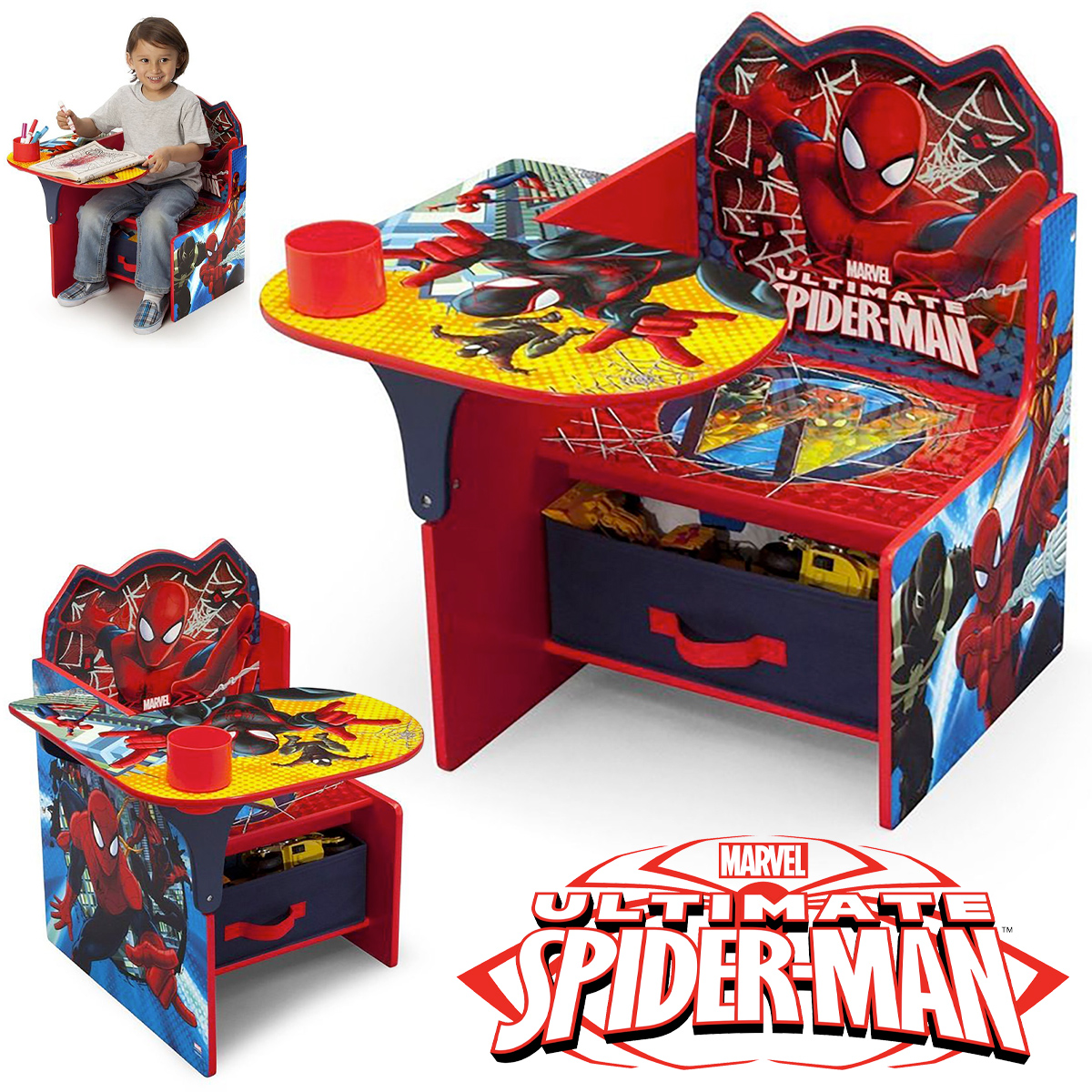 Cadeira Mesa de Estudos do Homem-Aranha (Ultimate Spider-Man)