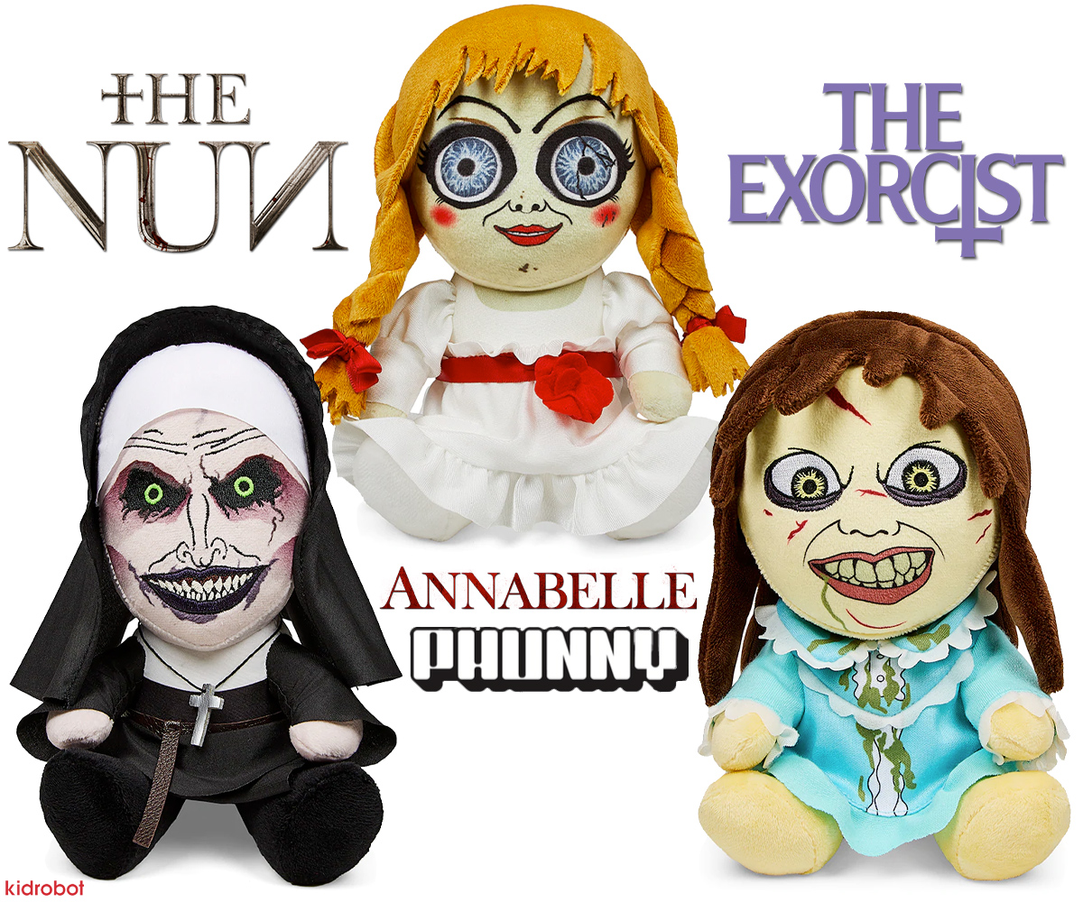 Bonecas de Pelúcia Phunny Horror: Reagan (Exorcista) , A Freira e Annabelle