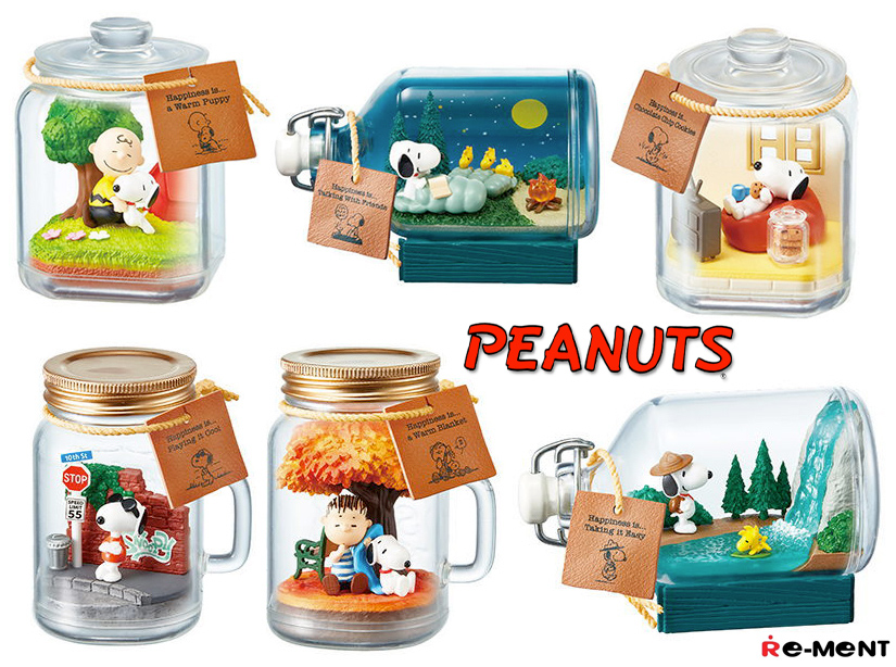 Terrariums Peanuts Snoopy e Amigos em Busca da Felicidade