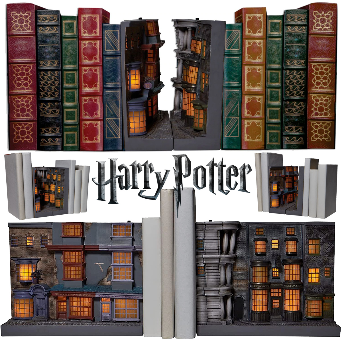 Apoios de Livros Harry Potter Beco Diagonal Bookends