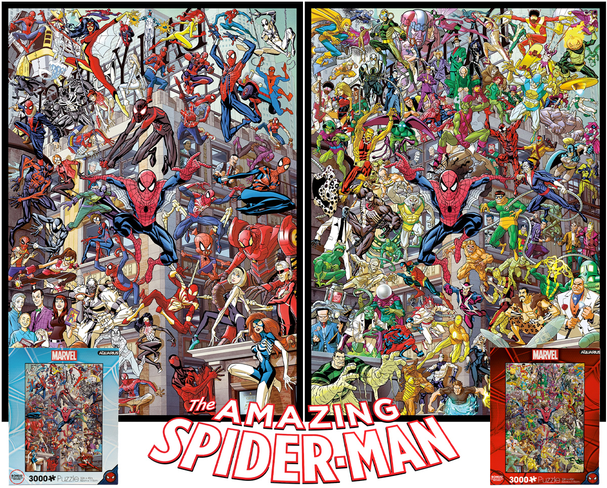 Quebra-Cabeças Homem-Aranha 3.000 Peças: Spider-Man Heroes e Spider-Man Villains