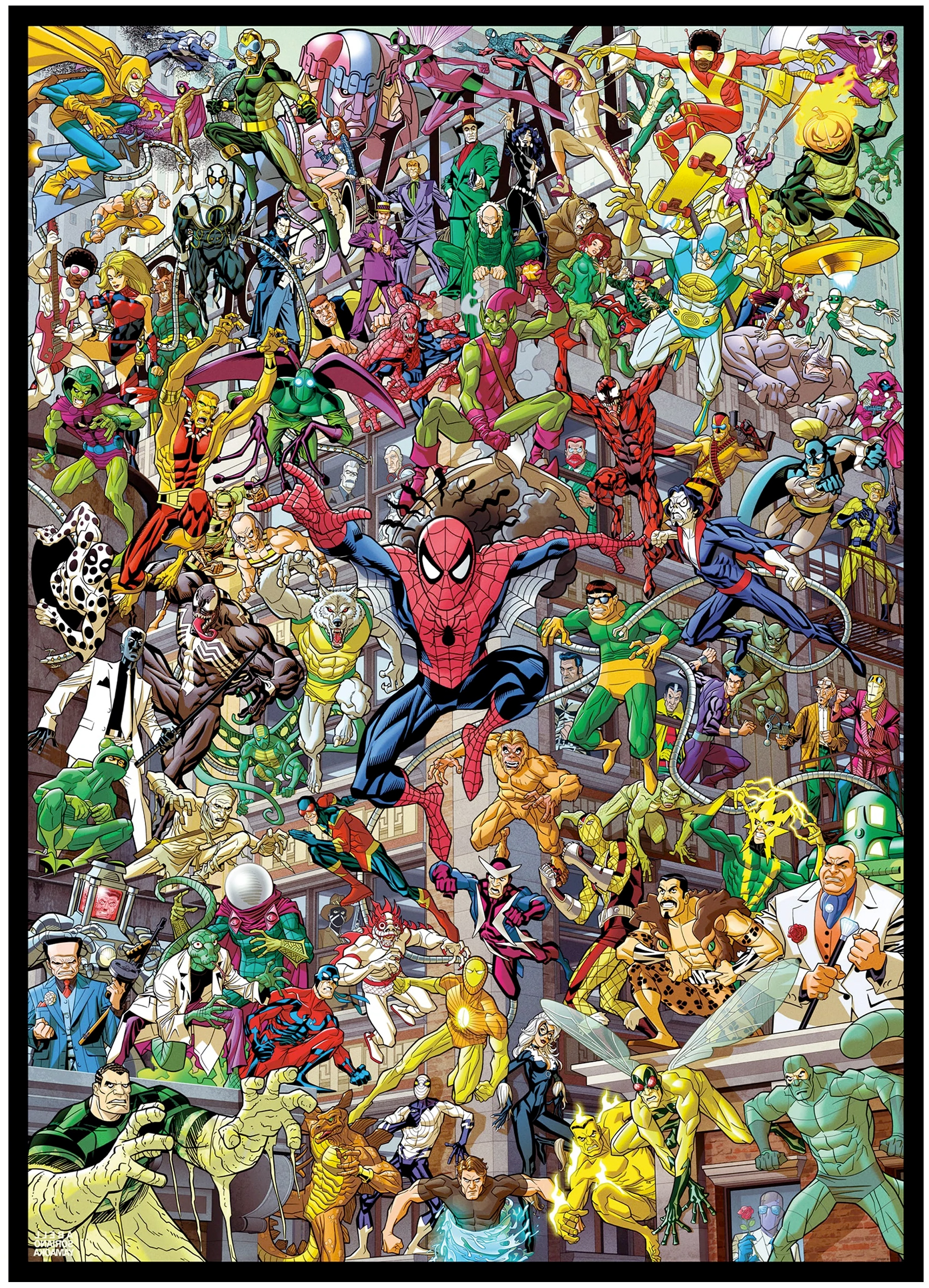 Quebra-Cabeças Homem-Aranha 3.000 Peças: Spider-Man Heroes e Spider-Man Villains