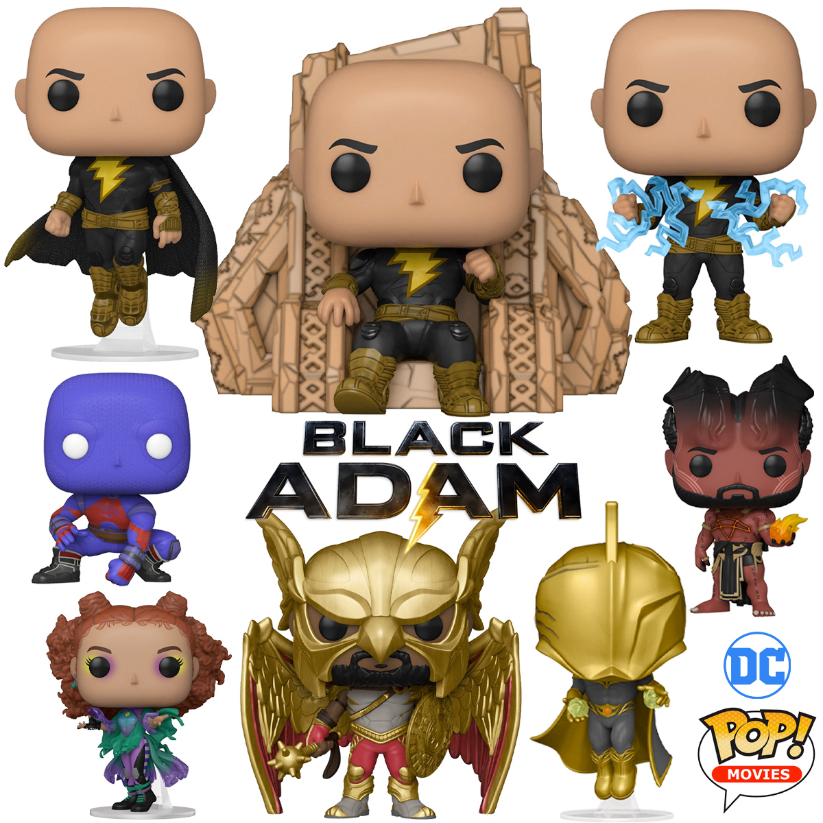 Bonecos Pop! do Filme Black Adam (Adão Negro)