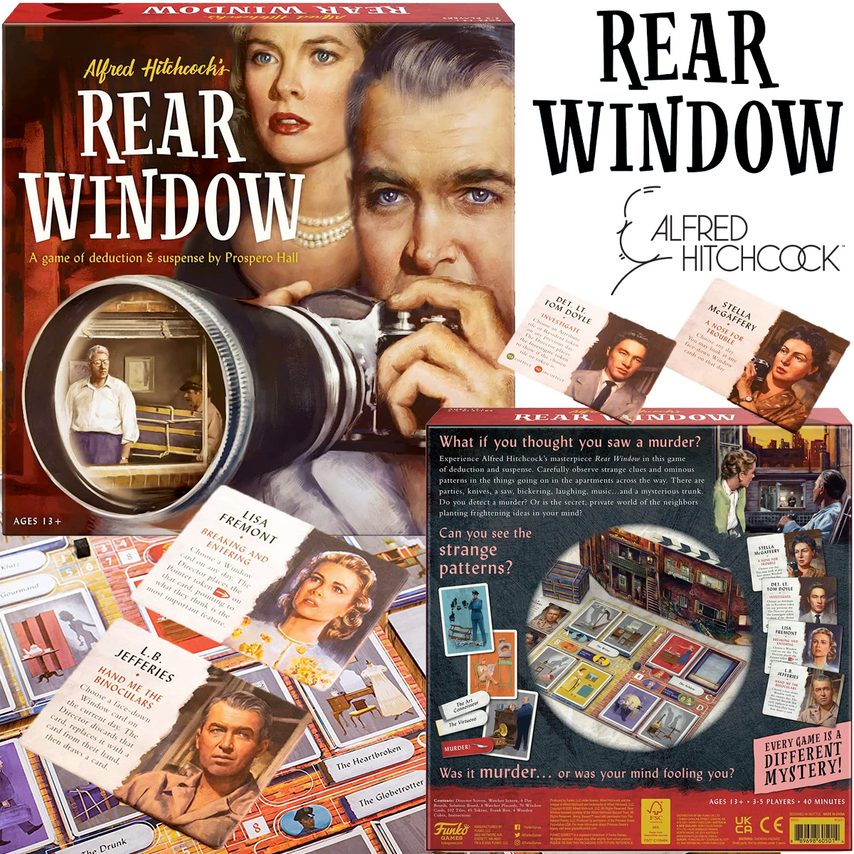 Jogo Janela Indiscreta (Rear Window) de Alfred Hitchcock