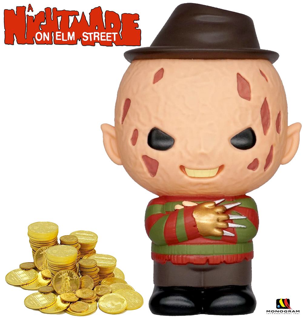 Cofre Freddy Krueger PVC Figural Bank em Estilo Chibi (Nightmare on Elm Street)