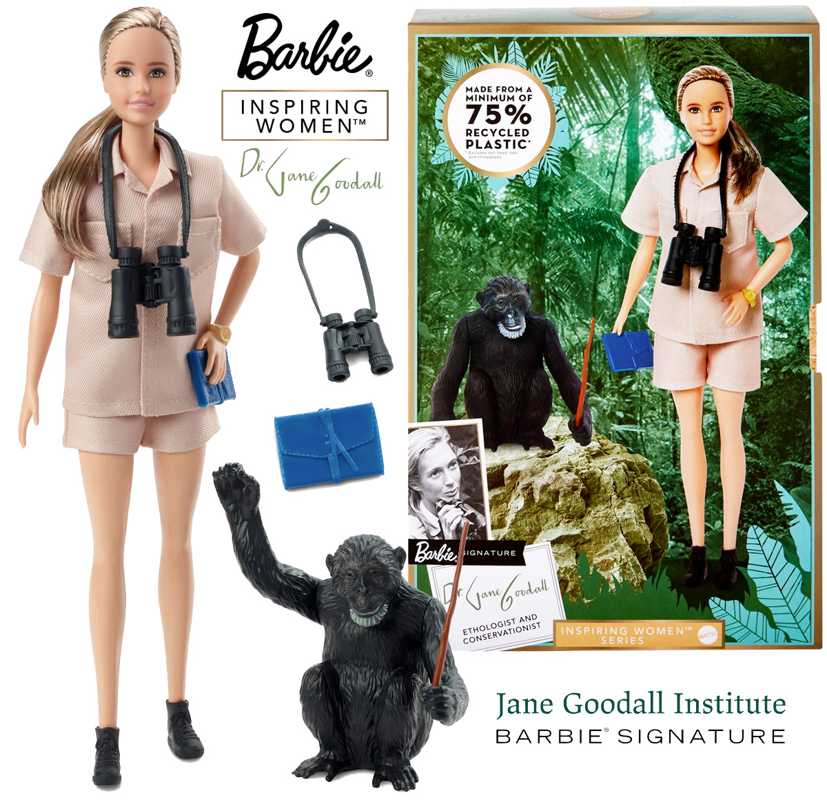 Barbie Inspiring Women: Dra. Jane Goodall, Autoridade Mundial em Chimpanzés