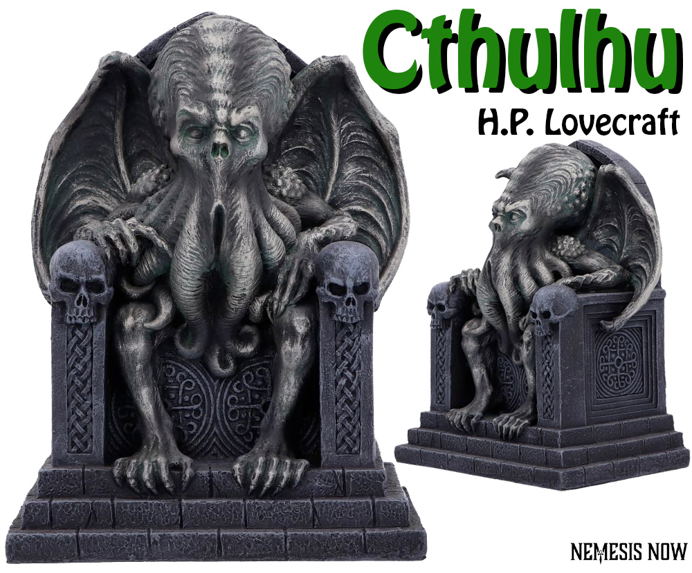 Estátua Trono de Cthulhu de H.P. Lovecraft