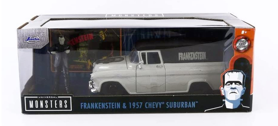Frankenstein & 1957 Chevy Suburban Universal Monsters Hollywood Rides Die-Cast