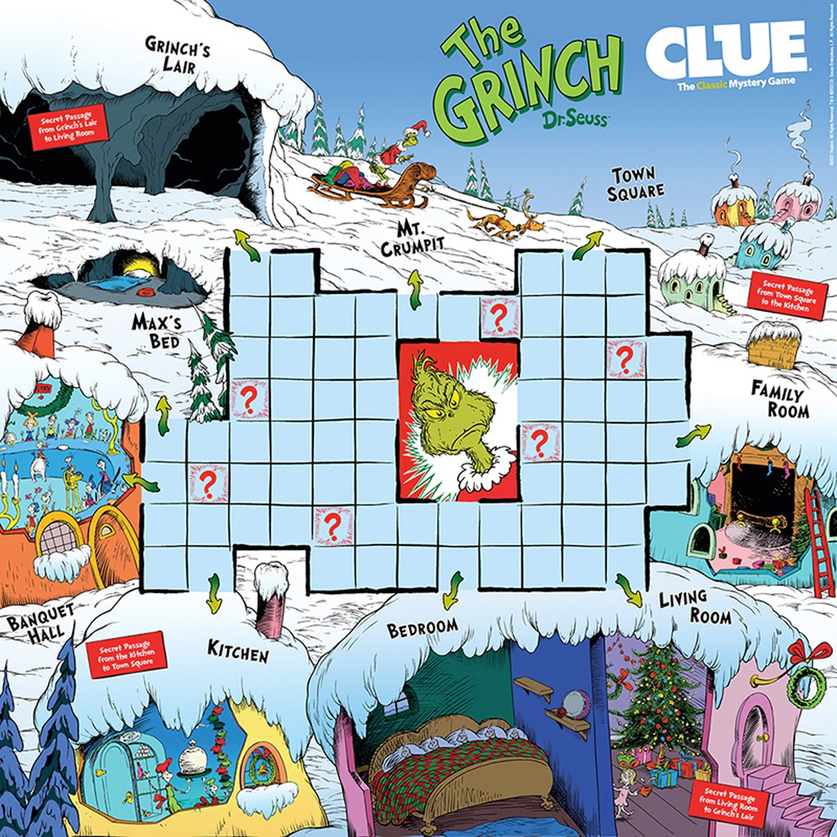 Jogo Clue (Detetive) O Grinch Roubou o Natal de Dr. Seuss