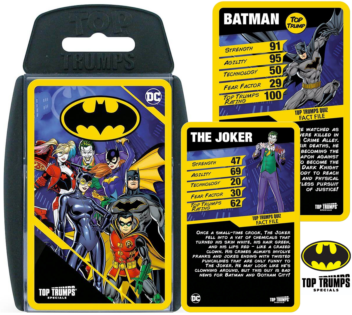 Super Trunfo Batman com 30 Amigos e Inimigos