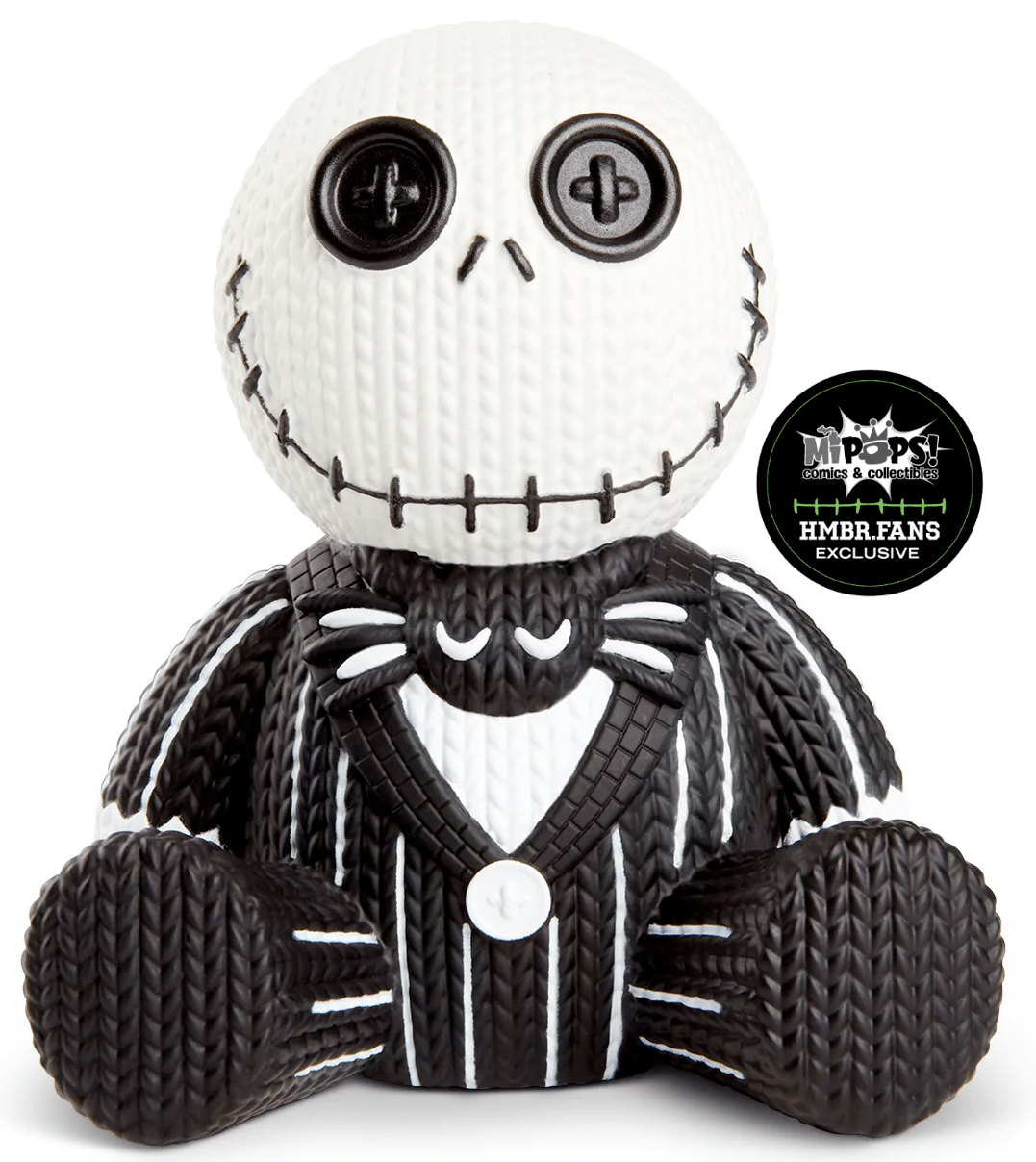 Jack Skellington Handmade By Robots - Boneco de Vinil Fosforescente no Estilo Crochê Amigurumi