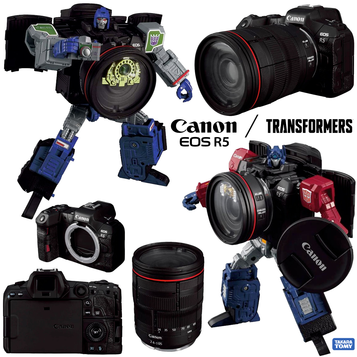 Transformers x Canon EOS R5: Optimus Prime e Decepticon Refraktor
