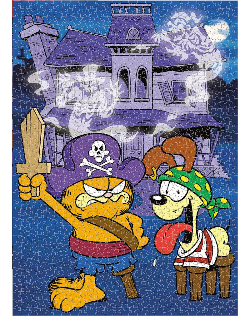 Quebra-Cabeça Garfield e Odie no Halloween com 1.000 peças