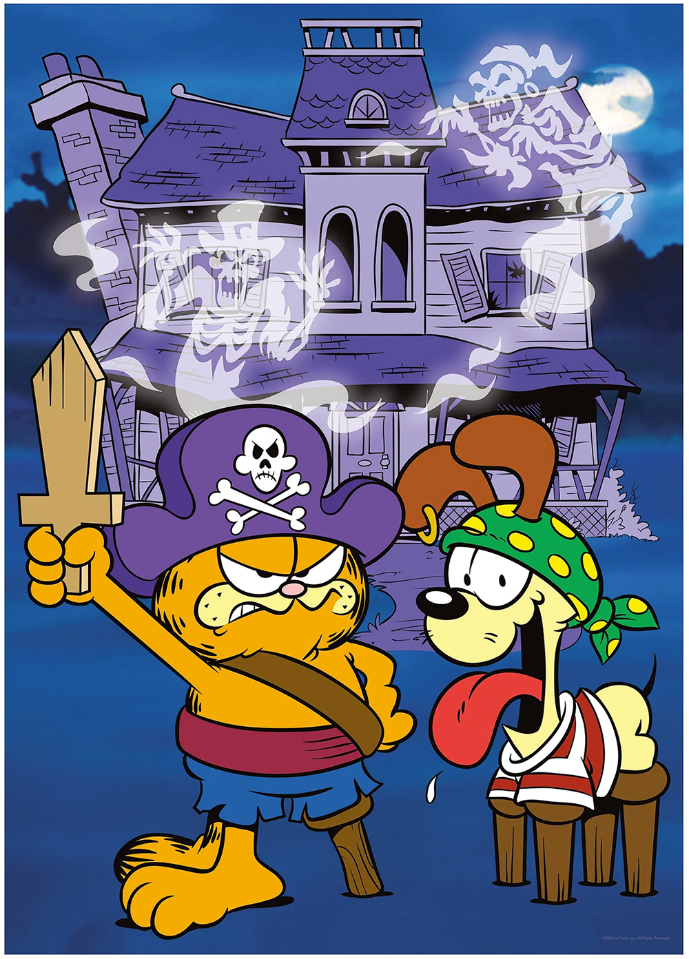 Quebra-Cabeça Garfield e Odie no Halloween com 1.000 peças