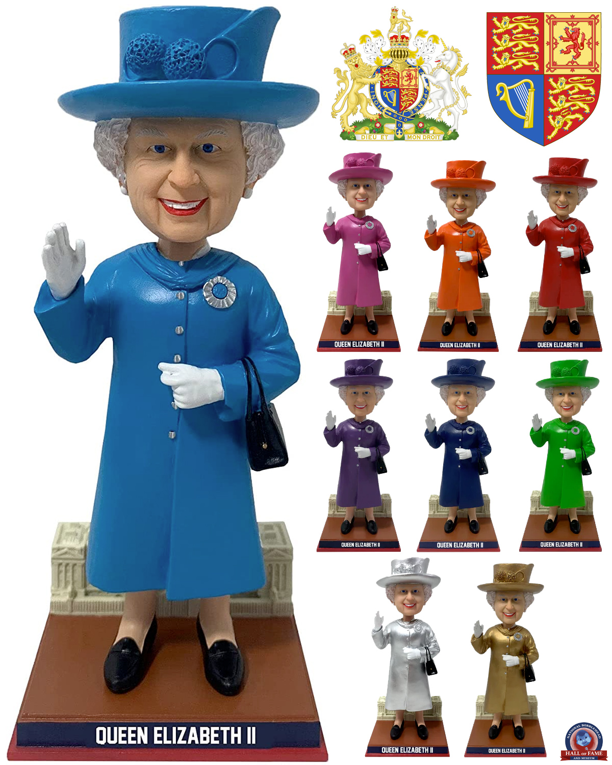 Rainha Elizabeth II Bobble Heads - Faleceu a Rainha da Inglaterra