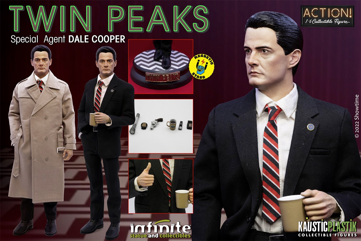 Agente Dale Cooper (Kyle MacLachlan) da Série Twin Peaks - Action Perfeita 1:6 da Infinite Statue