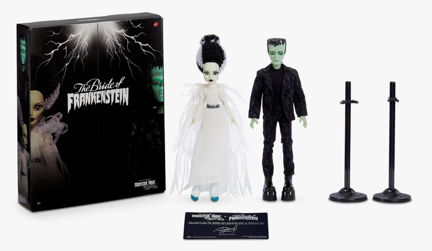Frankenstein & Bride of Frankenstein Monster High Skullector Doll Set